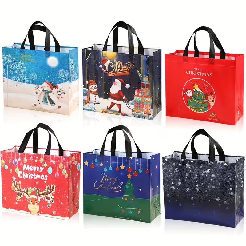 Large Reusable Christmas Tote Bag – Non-Woven Shopping & Gift Bag
