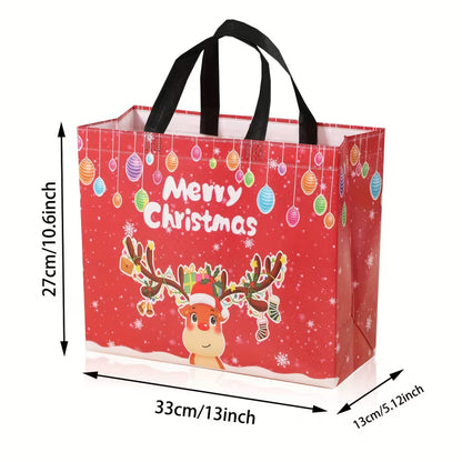 Large Reusable Christmas Tote Bag – Non-Woven Shopping & Gift Bag