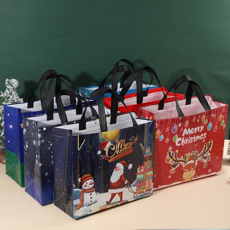 Large Reusable Christmas Tote Bag – Non-Woven Shopping & Gift Bag