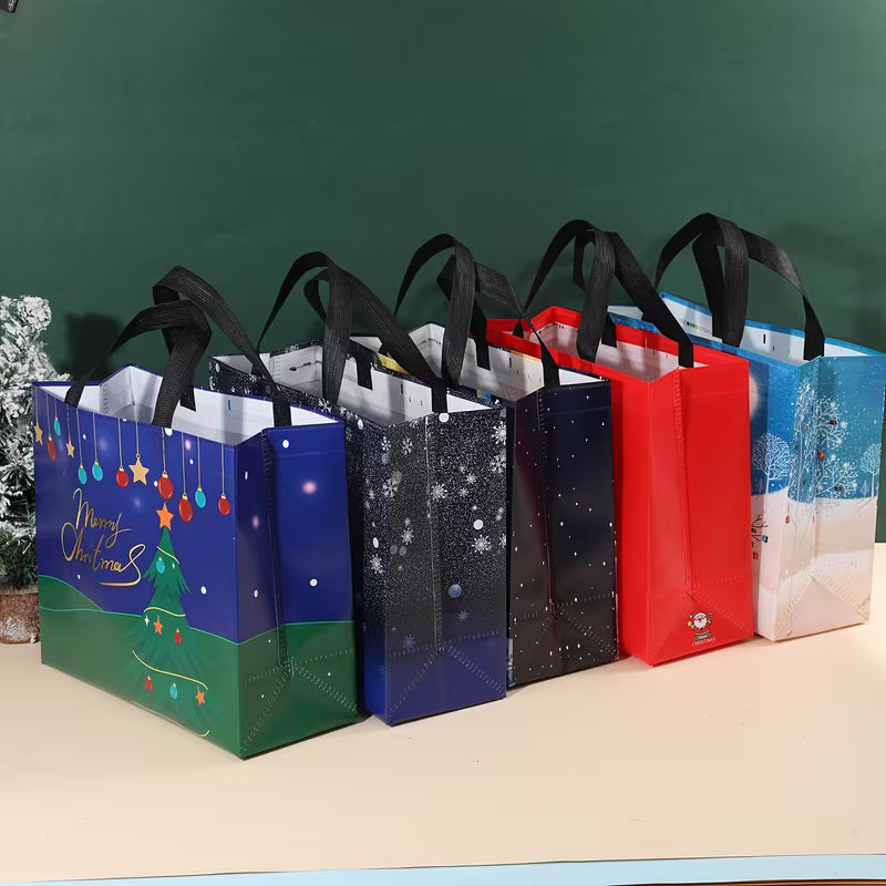 Large Reusable Christmas Tote Bag – Non-Woven Shopping & Gift Bag