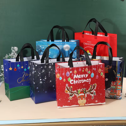 Large Reusable Christmas Tote Bag – Non-Woven Shopping & Gift Bag