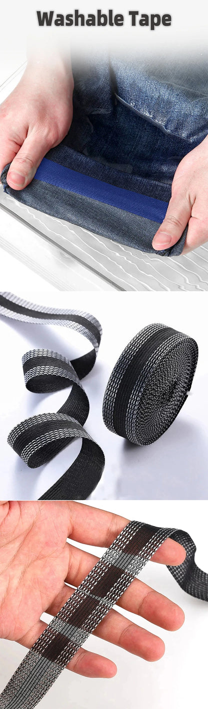 1M-5M Self-Adhesive Trousers Hemming Paste Iron On Pants Edge Shorten Repair Paste Hem Tape Washable Easy Use DIY Sewing Fabric