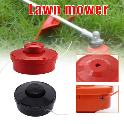 Red/Black Universal Petrol Trimmer Head Bump Feed Line Spool Cutter Plastic Trimmer Head Replacement Lawnmower Parts