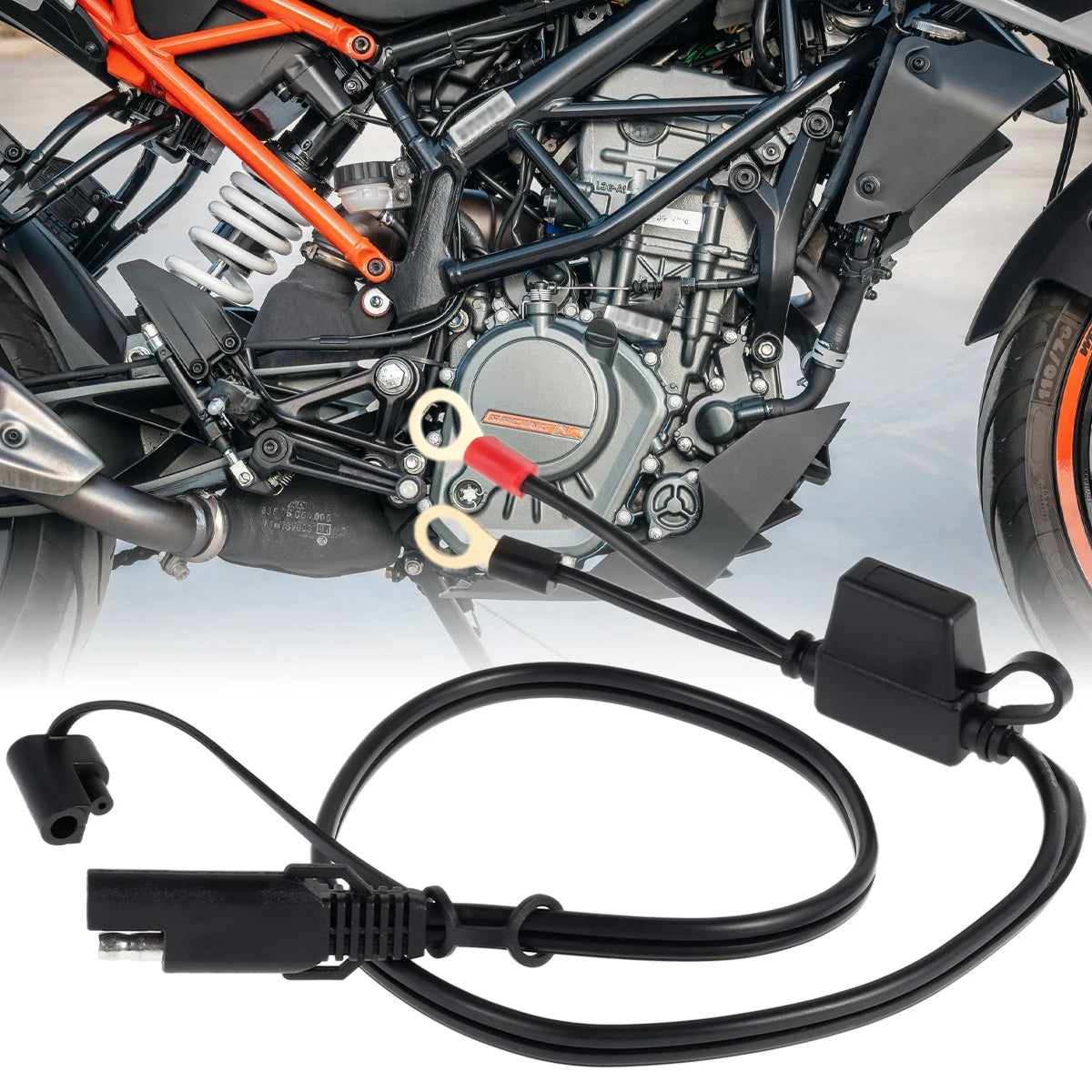Quick Release Sae Cable 12v Charger Cable for Motorcycle Battery Terminal to Sae O-Ring Ring Terminal for Motorcycle Car