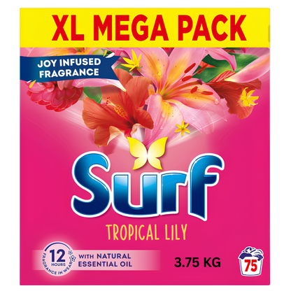 Surf Washing Powder Tropical Lily 75 Washes 3.75 kg