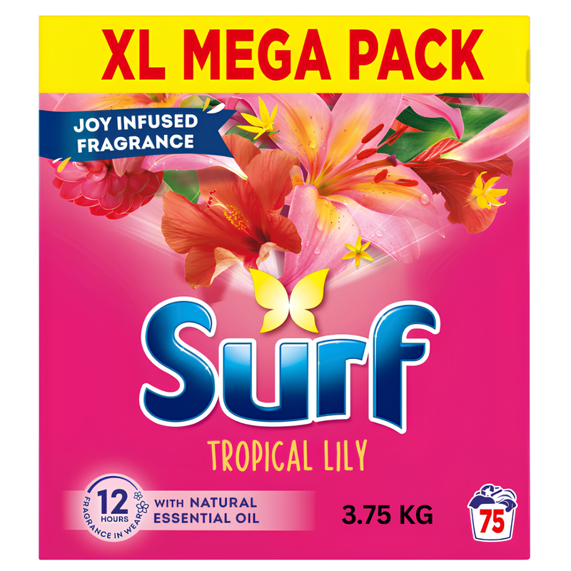 Surf Washing Powder Tropical Lily 75 Washes 3.75 kg