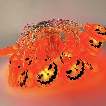 Halloween Decoration LED String Lights,Pumpkin Ghost Spider Web Hanging Lamp,Home Outdoor Lantern Props